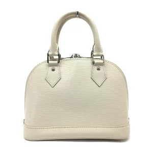 Louis Vuitton Alma Handbag Shoulder Bag Epi Leather White